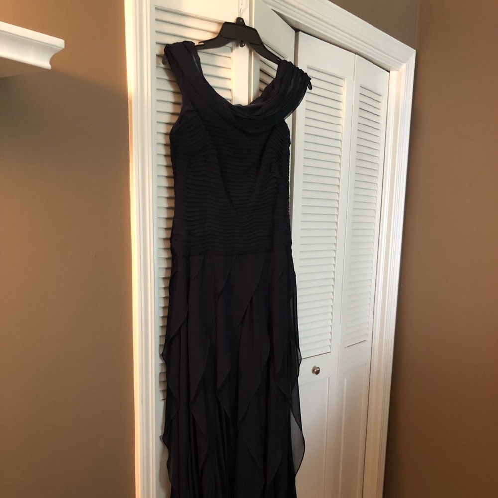 Navy blue full length dress